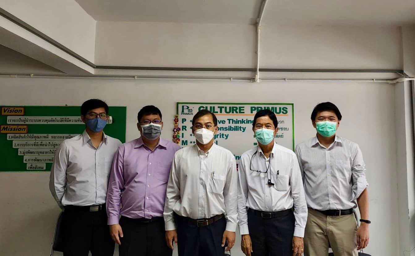 The Dean of the Faculty of Engineering, Sriracha Campus, and the Head of the Digital Technology Research Unit for Industrial Design and Manufacturing, discussed research collaboration with Primus Co., Ltd.